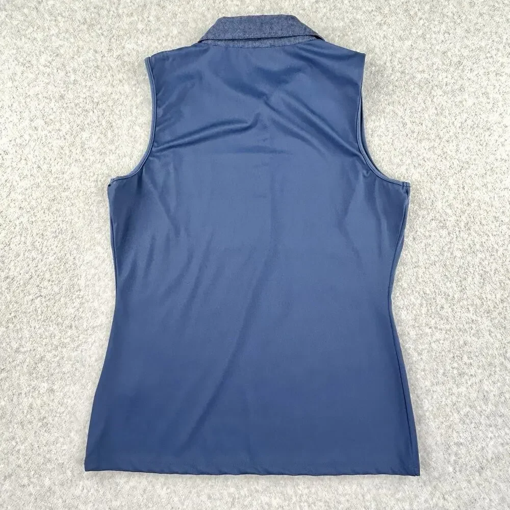 Kathleen Kirkwood Under Cover Agent Womens S Collared Tank Sleeveless Button Top